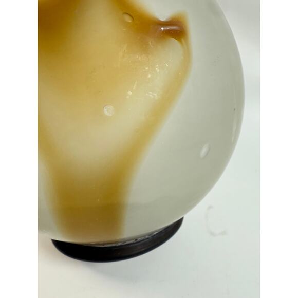 Vintage Mid Century Hand-Blown Dorbin Art Glass Vase Frosted White 1970’s - Picture 6 of 12